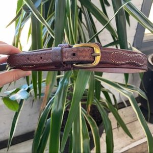 Vintage Triple K Tooled Leather Ranger Belt